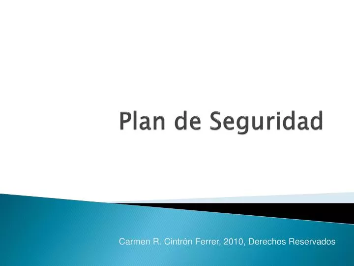 plan de seguridad