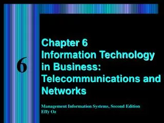 Chapter 6 Information Technology in Business: Telecommunications and Networks