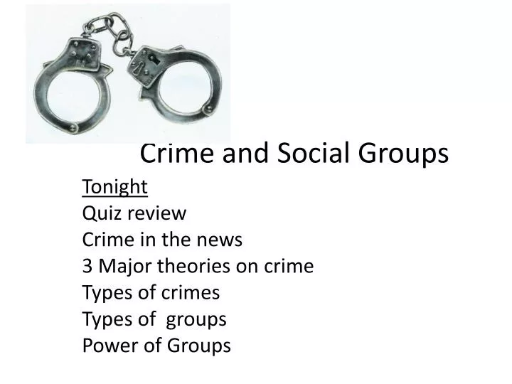 crime and social groups