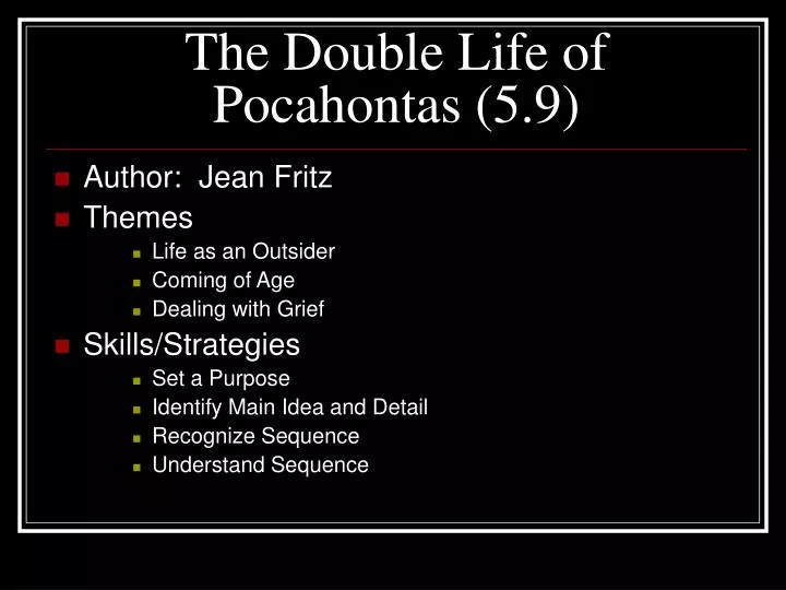 the double life of pocahontas 5 9