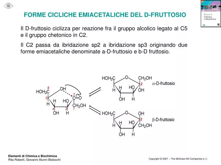 forme cicliche emiacetaliche del d fruttosio