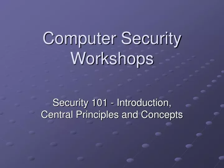 computer security workshops