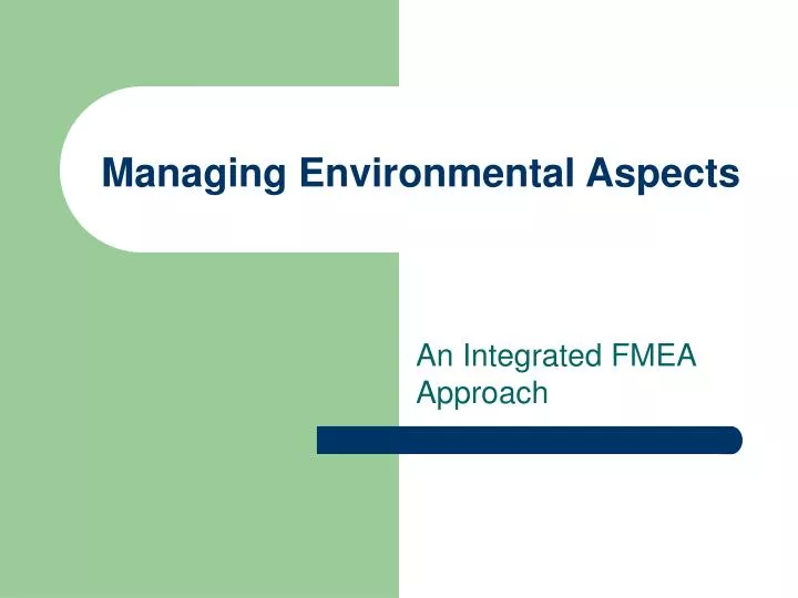 managing environmental aspects
