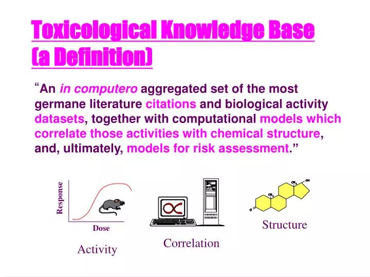 toxicological knowledge base a definition