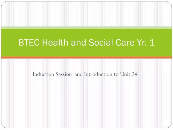 btec health and social care yr 1