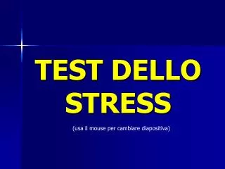 test dello stress