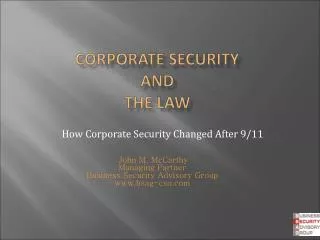 How Corporate Security Changed After 9/11