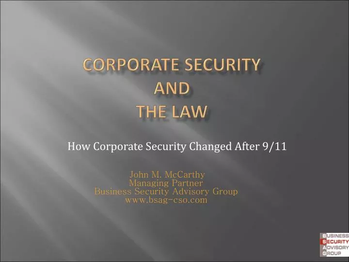 how corporate security changed after 9 11