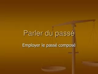 parler du pass
