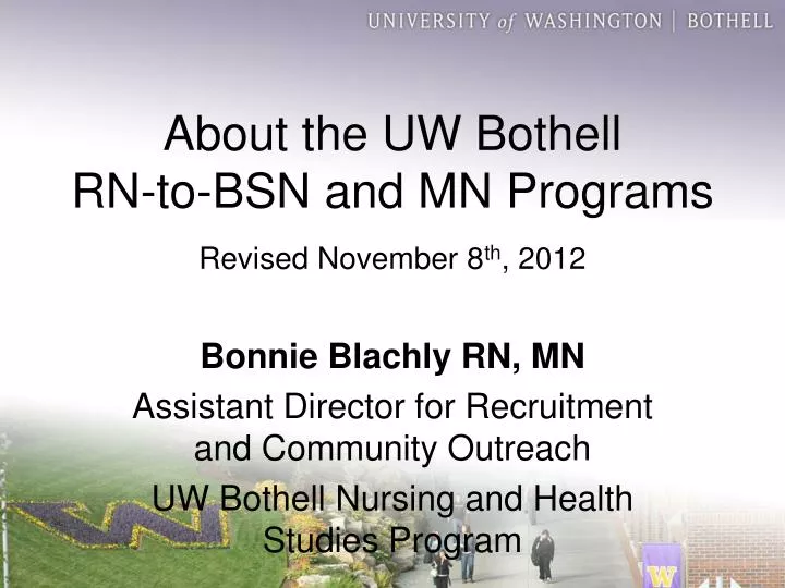 about the uw bothell rn to bsn and mn programs