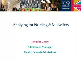 Applying for Nursing &amp; Midwifery