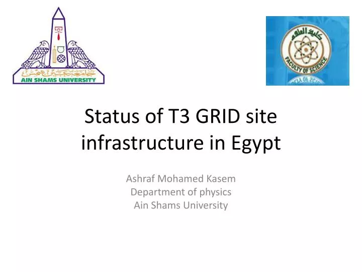 status of t3 grid site infrastructure in egypt