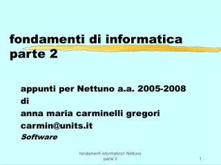 fondamenti di informatica parte 2