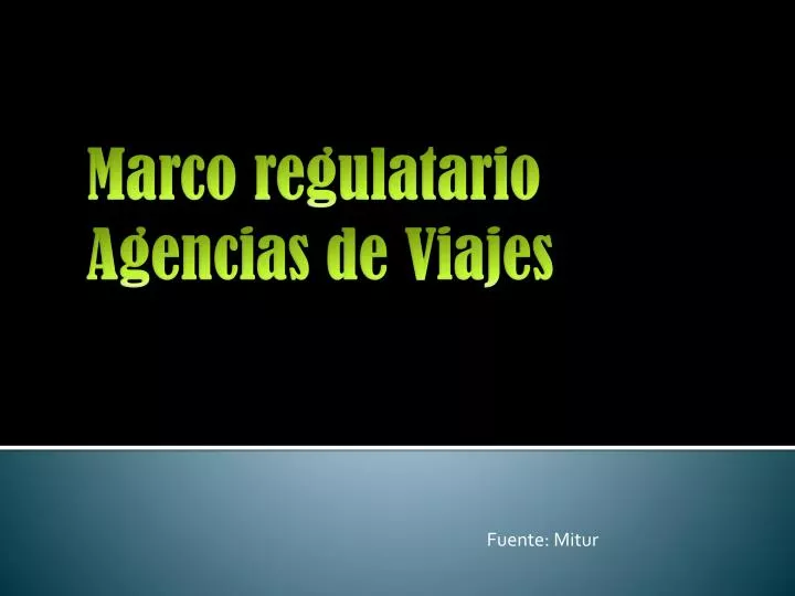 marco regulatario agencias de viajes