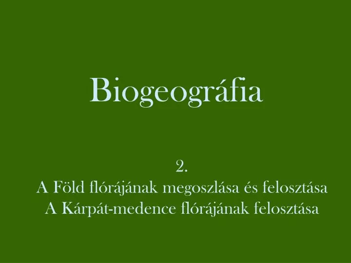 biogeogr fia