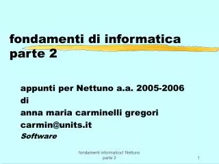 fondamenti di informatica parte 2