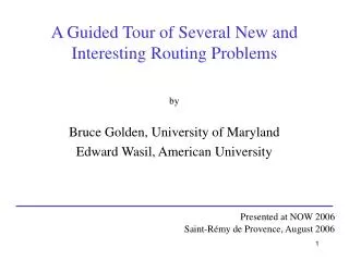 A Guided Tour of Several New and Interesting Routing Problems
