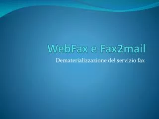 webfax e fax2mail