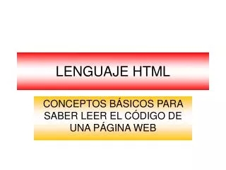 LENGUAJE HTML