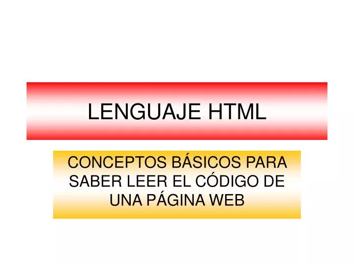 lenguaje html