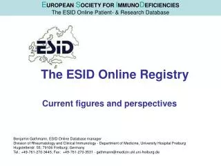 The ESID Online Registry