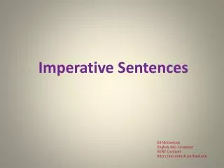 Imperative Sentences