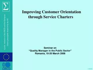 Improving Customer Orientation through Service Charters