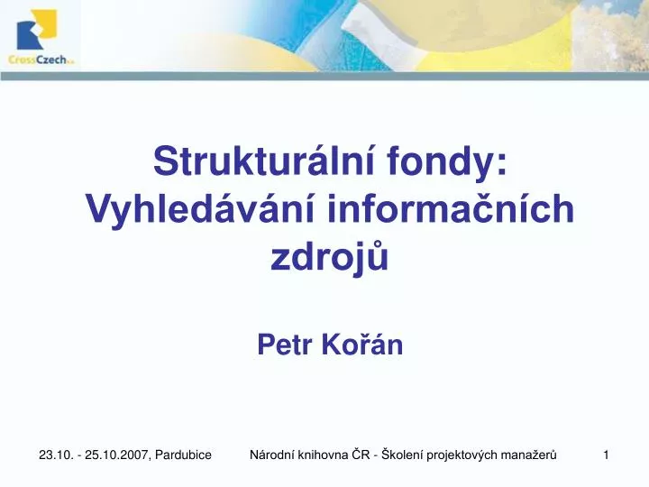 struktur ln fondy vyhled v n informa n ch zdroj petr ko n