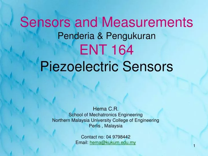 sensors and measurements penderia pengukuran ent 164 piezoelectric sensors