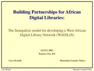 Building Partnerships for African Digital Libraries: