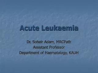 Acute Leukaemia