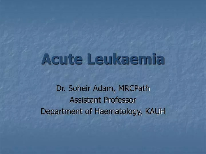 acute leukaemia