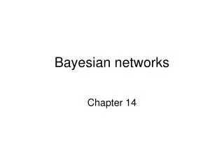 Bayesian networks