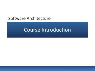 course introduction