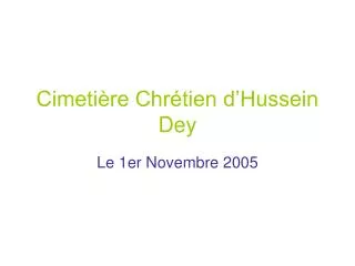 cimeti re chr tien d hussein dey
