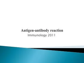 Antigen-antibody reaction