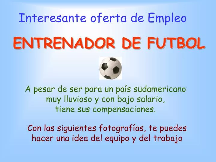 interesante oferta de empleo