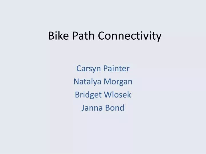 bike path connectivity