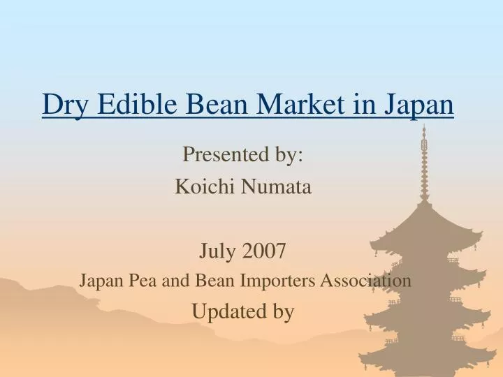 dry edible bean market in japan
