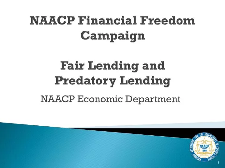 naacp financial freedom campaign fair lending and predatory lending
