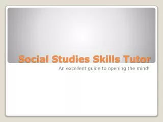 Social Studies Skills Tutor
