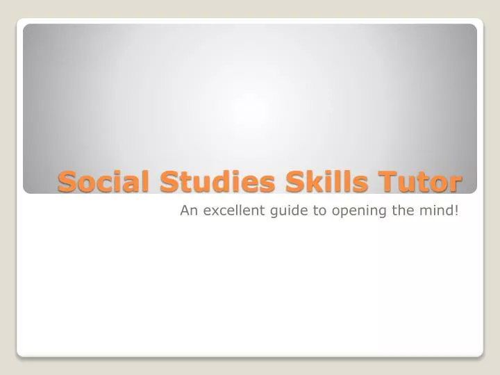 social studies skills tutor