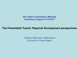 IGU Urban Commission Meeting Canterbury August 14-20 2011
