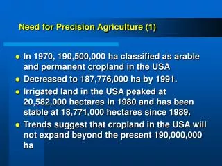 Need for Precision Agriculture (1)