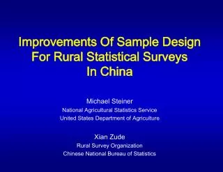 Improvements Of Sample Design For Rural Statistical Surveys In China