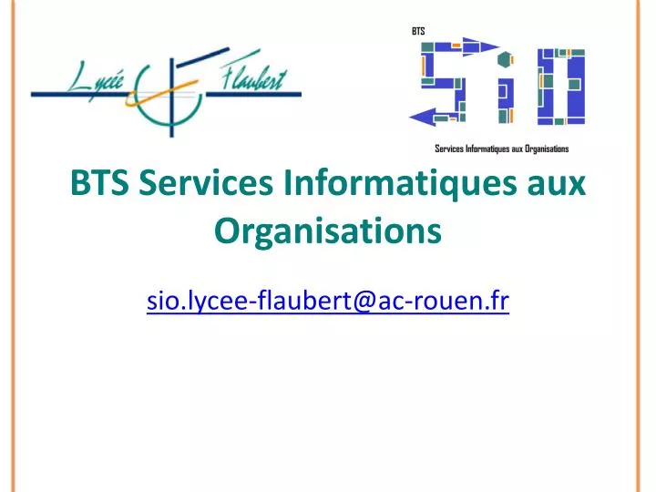 bts services informatiques aux organisations