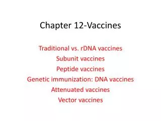 Chapter 12-Vaccines