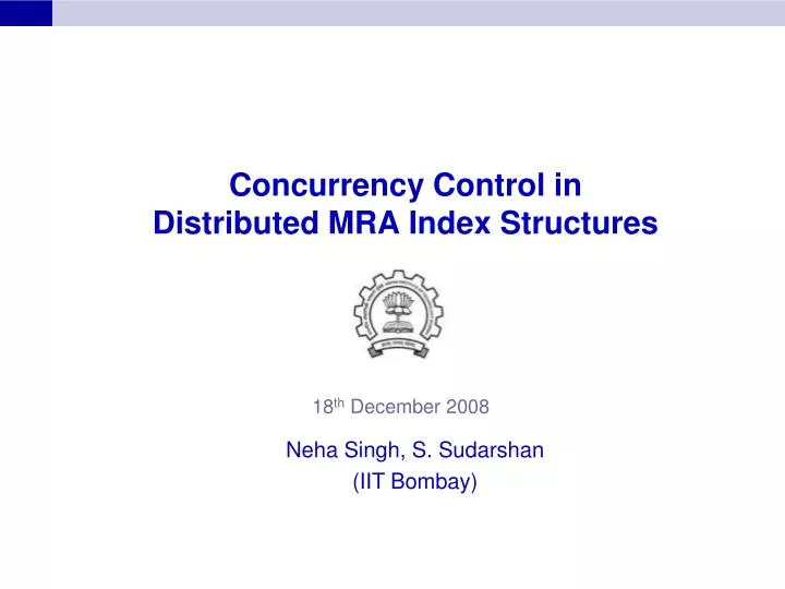 concurrency control in distributed mra index structures