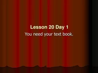 you need your text book