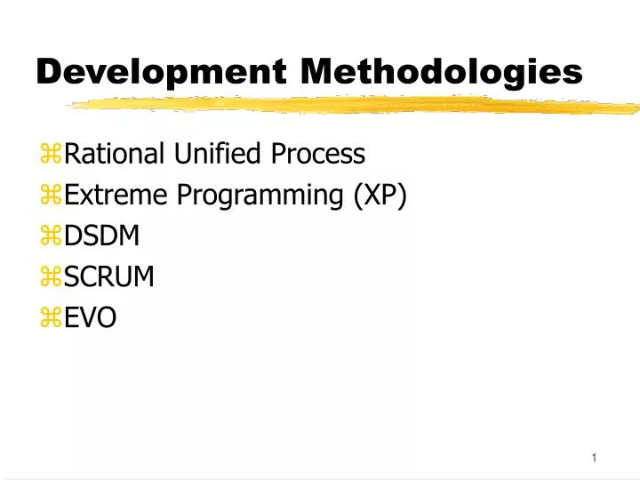 development methodologies